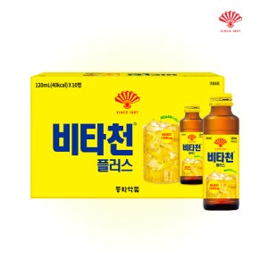 동화약품 부채표 비타천 플러스 드링크 비타민 음료 120ml 10개입, 1개