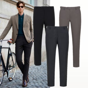 BASSO 바쏘 바지 FW 울 캐시미어&스판 슬림핏 남성 슬랙스 정장 팬츠 BSW4