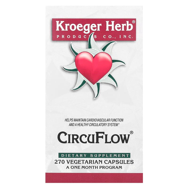 Kroeger Herb Co <b>CircuFlow</b> 베지 캡슐 270정 KHC-10015
