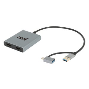 USB C타입 to HDMI 컨버터 2포트 노트북 맥북 젠더 USB3.0 듀얼 모니터
