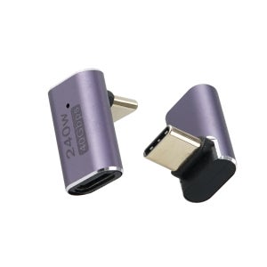 USB4 C타입 썬더볼트 3/4 90도 젠더 240W 40Gbps 충전 YT-U4G03