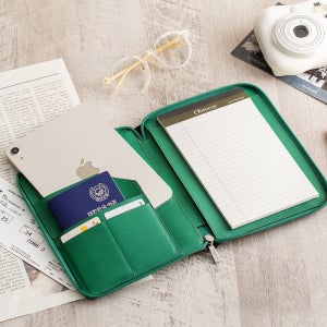 [각인가능]오브리즈 줄라이 가죽 지퍼형 메모패드+속지SET 리갈패드커버 A5