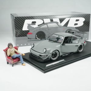 솔리도 포르쉐 RWb 930 그레이 피규어 포함 한정판 다이캐스트 자동차 1:18