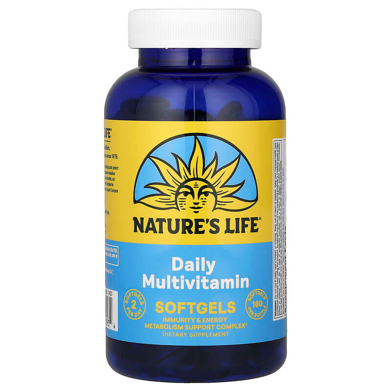 Nature’s Life 데일리 <b>종합</b>비타민 소프트젤 소프트젤 180정 NLI-00393