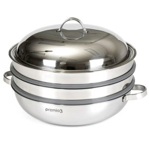 키친아트 스텐 통3중 프리미오 인덕션 찜냄비 찜솥 36cm