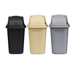 모서리 라운딩 업소용 스윙뚜껑 대형 휴지통 30L