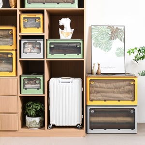 1+1 접이식 리빙박스 전면 개방 오픈형 수납 폴딩 공간박스