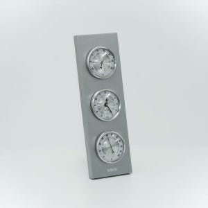 오르미 인디에어 인더스트리얼 아날로그 온습도계 무소음 벽시계