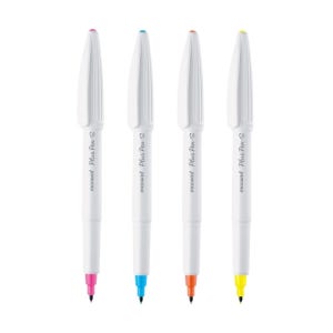 모나미 프러스펜에스 수성펜 네온오렌지 / 화이트바디/0.4mm