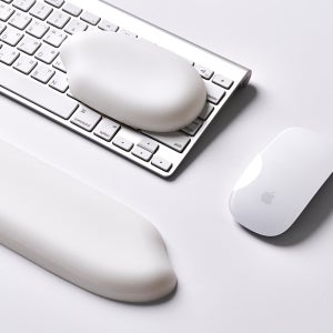 끼움 모우모우 마우스 & 키보드 손목 받침대 세트 게이밍 패드 쿠션 실리콘 팜레스트