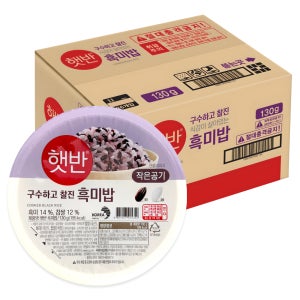 CJ 햇반 흑미밥 130g, 36개