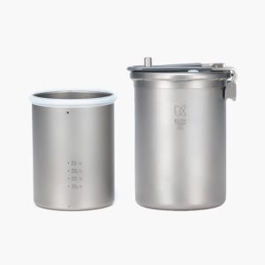 키이스 티타늄 압력 라이스 쿠커 접이식 백패킹 경량 냄비 밥솥