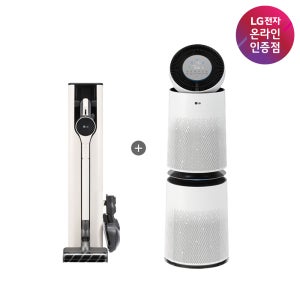 [혜택가 : 125만원대] LG전자 코드제로 오브제컬렉션 A7 올인원타워 무선청소기+퓨리케어 공기청정기 (A727WA+AS285DWWC)