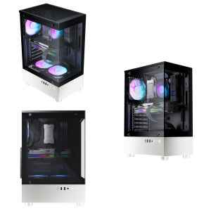 투민시스템 TA100 미들타워 케이스 RGB 강화유리 블랙&화이트