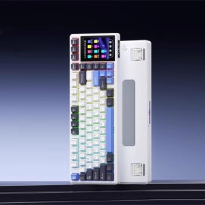 AULA L99 유무선 기계식 키보드 터치스크린 블루 청우축