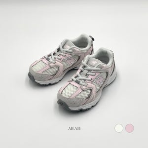 [국내매장판] 뉴발란스 키즈 530 와이드 운동화 밴딩끈 발볼 넓은 신발 그레이핑크