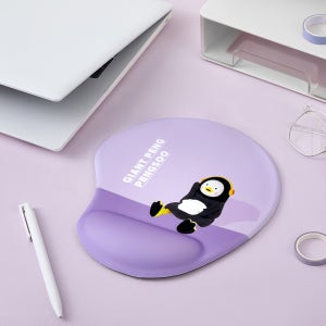 펭수 BPMP50 자이언트펭 손목보호 쿠션 젤 마우스패드 퍼플(펭-하), M