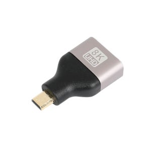HDMI to 마이크로 HDMI 변환젠더 ㄱ자 향 꺾임 90도 암수 MF 모니터 연장 8K