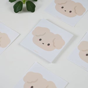 페네핏크루 떡메모지 50매 다꾸 다이어리 메모패드 디자인 6종 페네, 5개