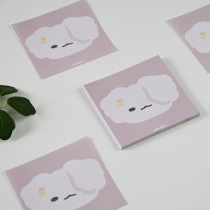 페네핏크루 떡메모지 50매 다꾸 다이어리 메모패드 디자인 6종 셉셉이, 5개