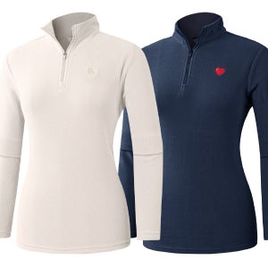 1+1 여자 등산복 긴팔 티셔츠 등산 기모 겨울 아웃도어 상의 후리스(W6OPWT06)