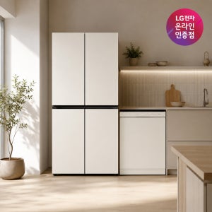 LG 디오스 오브제컬렉션 매직스페이스 냉장고 + LG 디오스 식기세척기 (T876MEE111 + DUE5BGL1E)