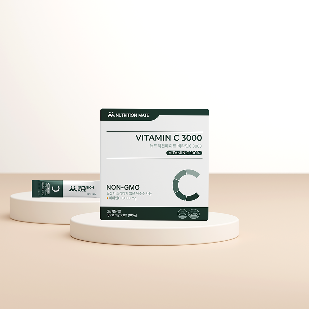 뉴트리션메이트 비타민c 3000 NONGMO 비타민씨 3000mg 60포 2개월분