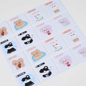 페네핏크루 띠부띠부 씰 8종 스티커 리무버블