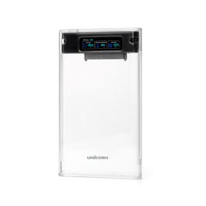 2.5인치 HDD SSD 투명 외장케이스 컬러 LCD 스크린