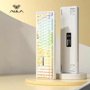 AULA F108 유무선 기계식 키보드 썬플라워 저소음축