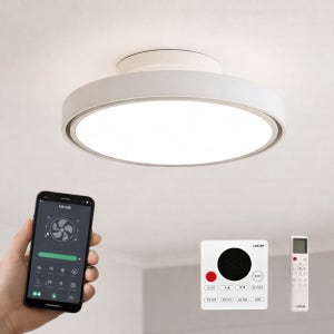 IoT 에어룩스 윙리스 BLDC 실링팬 LED 56W 리모컨포함 색변환 5중 안티글레어