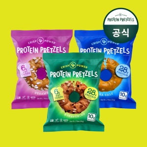 크리스프파워 프로틴 프레첼 3종 단백질 보충 건강 스낵 50g (혼합 3개)