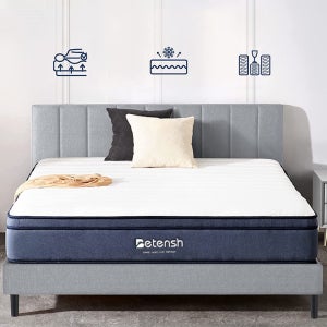 BETENSH 하이브리드 롤팩 매트리스 25cm Q, 미디엄하드