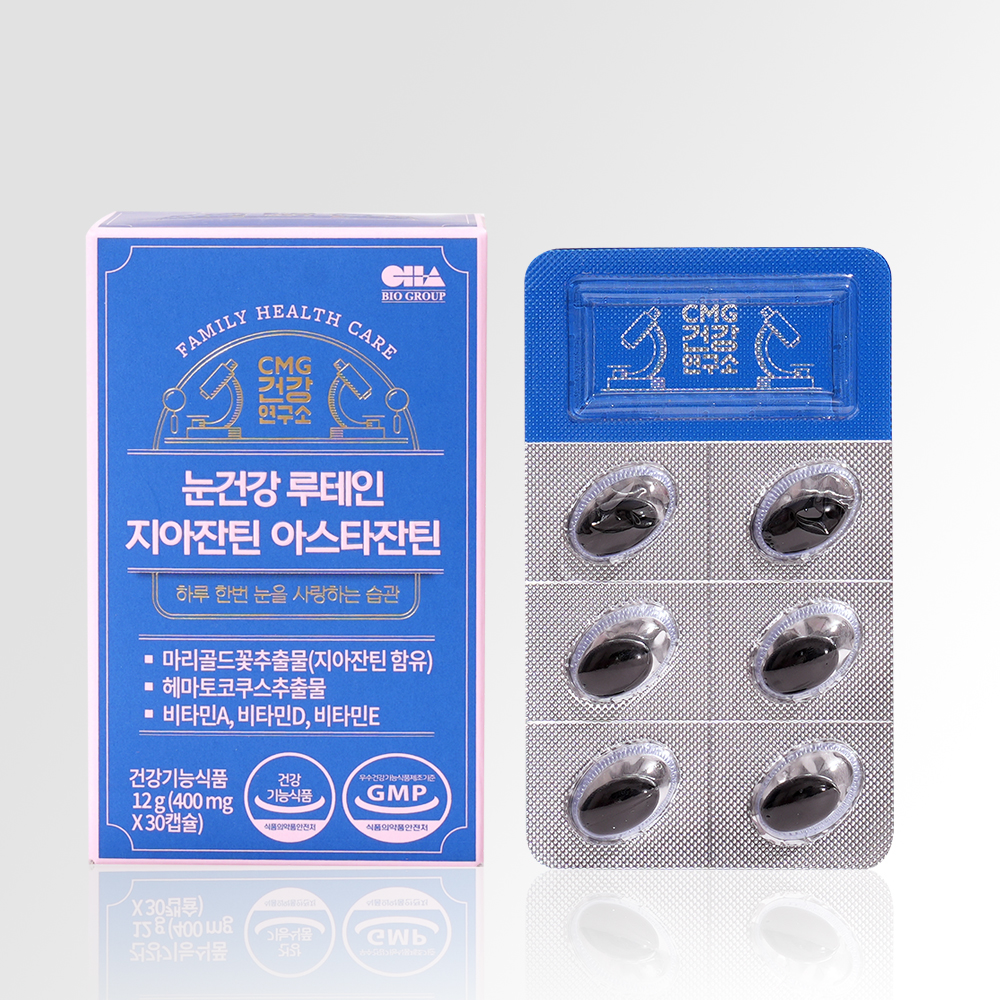 차바이오 눈건강 루테인 지아잔틴 <b>아스타잔틴</b> 30캡슐, 1개 피곤한눈 침침한눈