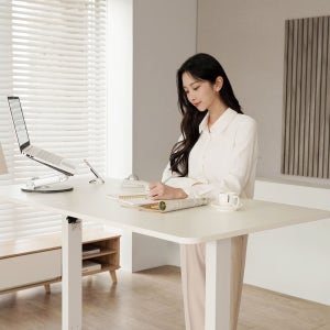 덱스탑 스마트 모션데스크 Basic 스탠딩 높이조절 책상 전문설치, 1200화이트