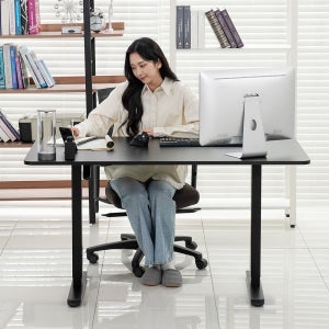 덱스탑 스마트 모션데스크 Basic 스탠딩 높이조절 책상 고객설치(택배발송), 1200블랙