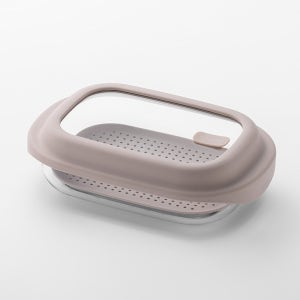 락앤락 바로한끼 내열유리 간편조리 용기 1600ml 꼬치 만두용 오븐/전자레인지 전용 밀폐