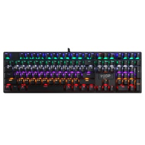 지클릭커 슈퍼히어로 GK-580X 풀배열 게이밍 기계식 키보드 108키 블랙 청축