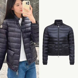 МONCLER LANS 여성 숏패딩 다운 자켓 블랙 화이트 나이트 블루