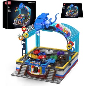 몰드 킹 11018 범퍼 보트 라이딩 조립 키트 2044개 부품 오락공원 모델 모터 리모컨 포함 STEM 기계 장난감 수집가 성인