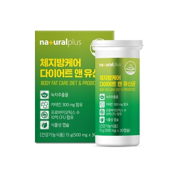 내츄럴플러스 체지방케어 <b>체중감량</b>조절 유산균 500mg x 30캡슐