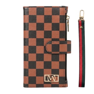 카드 슬림 지퍼 지갑 케이스 둑이 브라운, 갤럭시A90 5G SM-A908N