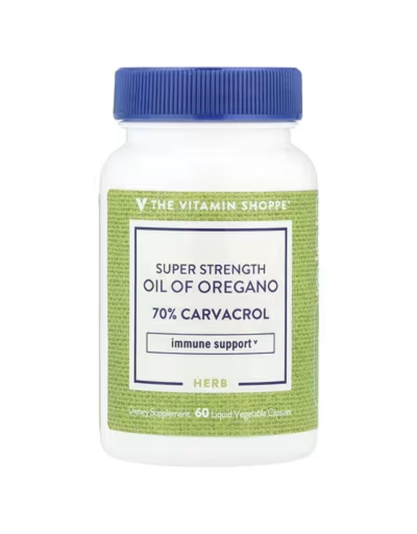 The Vitamin Shoppe 슈퍼 스트렝스 오일 <b>오레가노 60</b> 야채<b>캡슐</b>