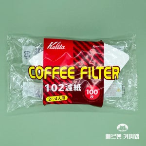 칼리타 핸드드립 커피 필터 여과지 2 4인용 100매 화이트 NK102 100W