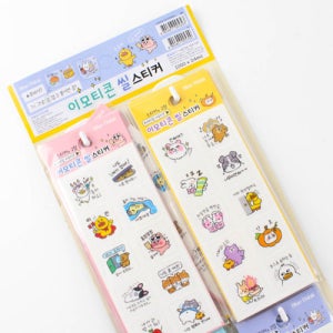 이모티콘 씰 스티커 24개