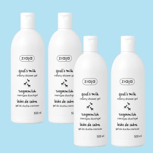 온가족 바디워시 대용량 세트 지아자 산양유 바디워시 약산성 샤워젤 베이비파우더, 500ml, 4개