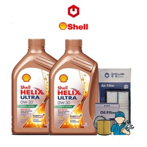 공임나라 공임비포함 쉘 힐릭스 울트라 ECT C2 C3 0W30 엔진오일세트 가솔린 디젤 LPI 현대 기아 제네시스 쉐보레 르노