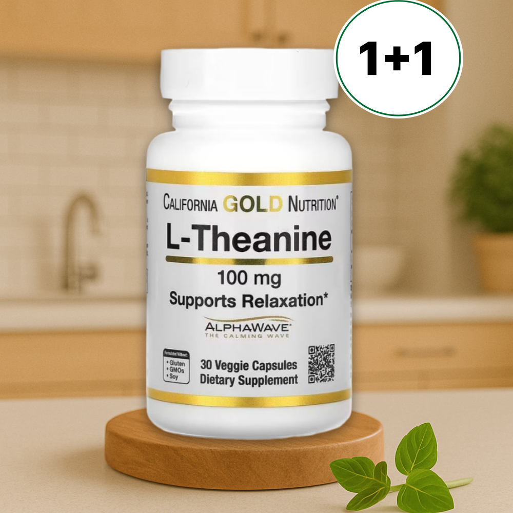 캘리포니아 골드 뉴트리션 <b>L</b> <b>테아닌 100mg</b> 베지캡슐 30캡슐, 2개