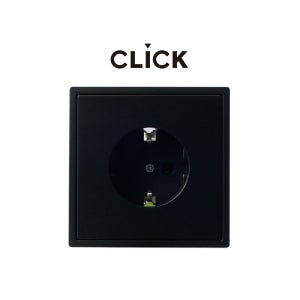 클릭 콘센트 매트 블랙 플라스틱 박스 CLICK 유럽형 정사각 인테리어 매립