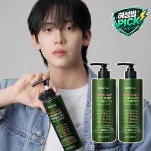 허성범 PICK 몽잘 바리스칼프 로즈마리 샴푸 탈모증상완화 기능성 500ml, 2개